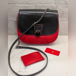 Ivanka Trump Kinsey Crossbody - EUC - Red/Gray 8x6.5x2.5 Inches